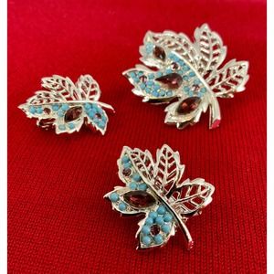Vintage Brooch / Pin & Earring Set (3 pc)